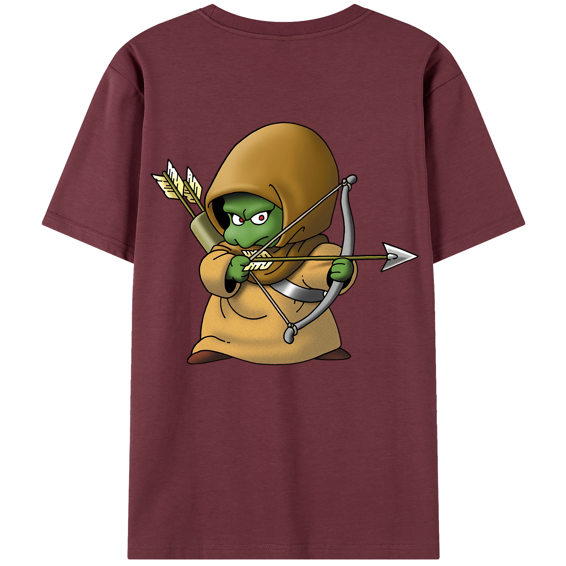 （画像用） ドラゴンクエスト Doragon Kuesuto Dragon Quest 綿100％半袖Tシャツ（背面プリント）